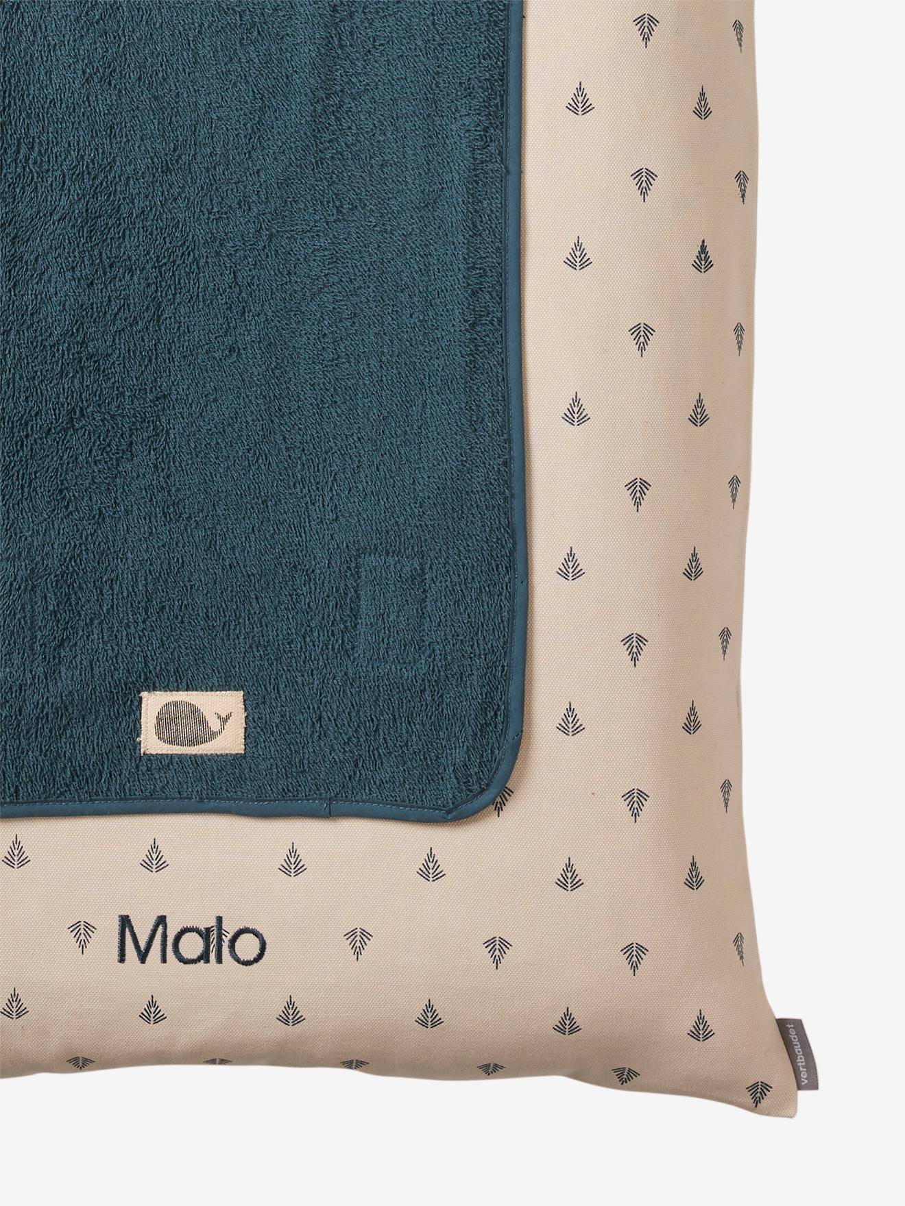 Vertbaudet Baby Wickelauflagen-Set NAVY SEA, personalisierbar - beige bedruckt