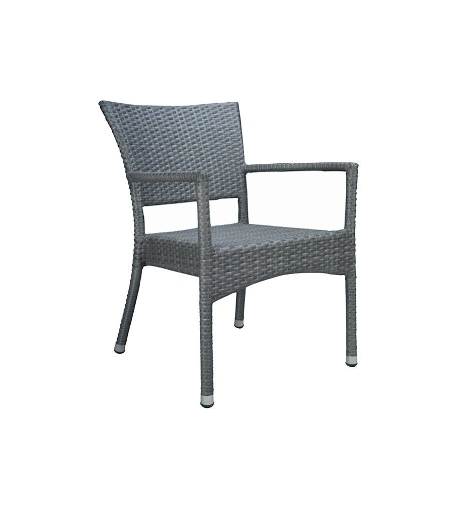 Konway Stapelstuhl ROM (4 St), 4x KONWAY® ROM Stapelsessel Quarz Premium Polyrattan Sessel