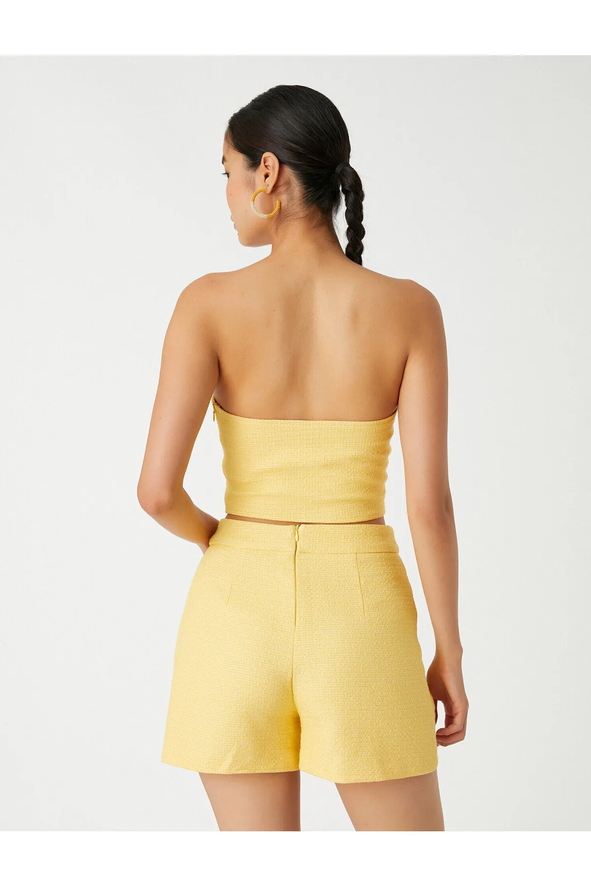 Koton  Trägerloses Bustier aus Tweed