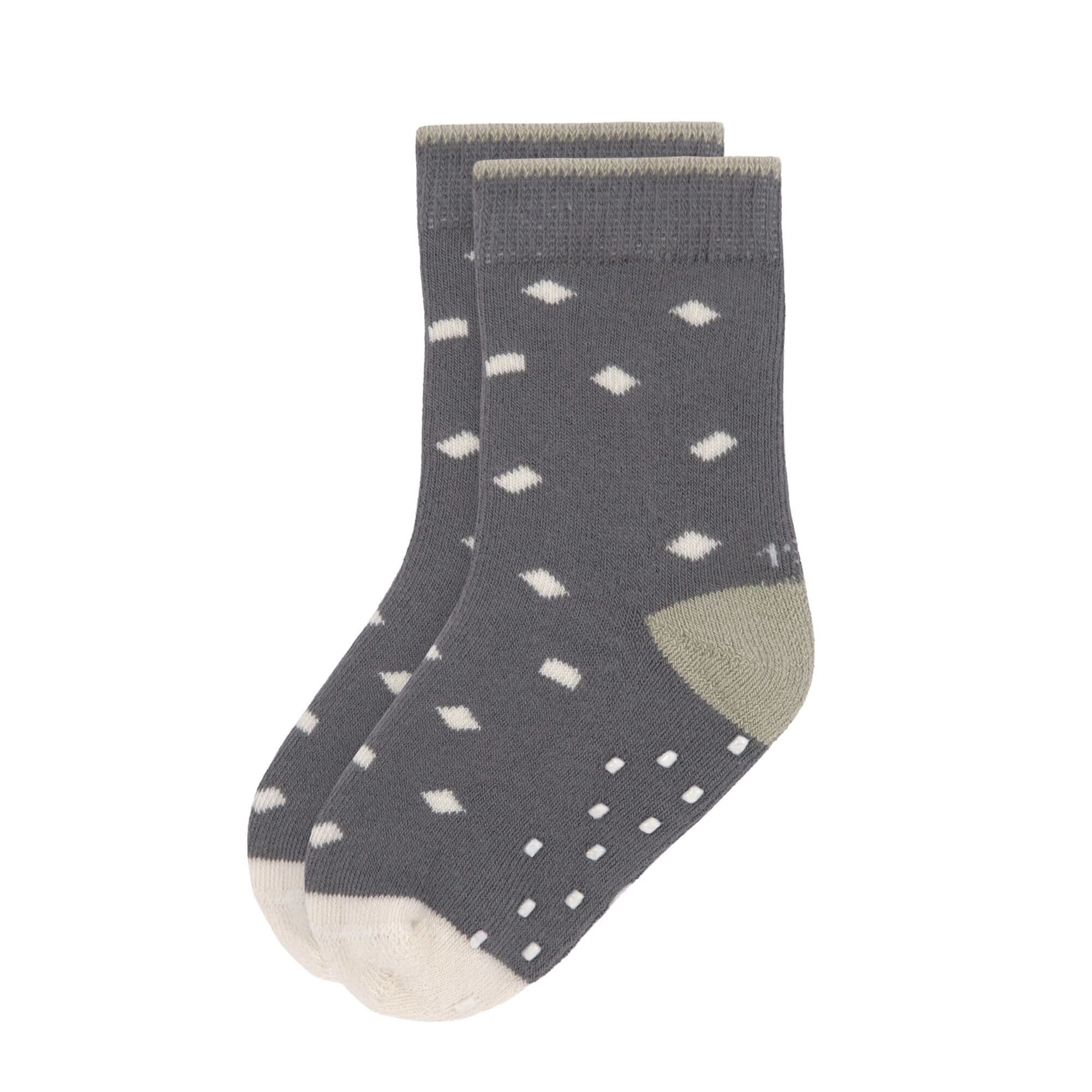 Kinder Antirutsch-Socken (2er-Set), Anthrazit Oliv