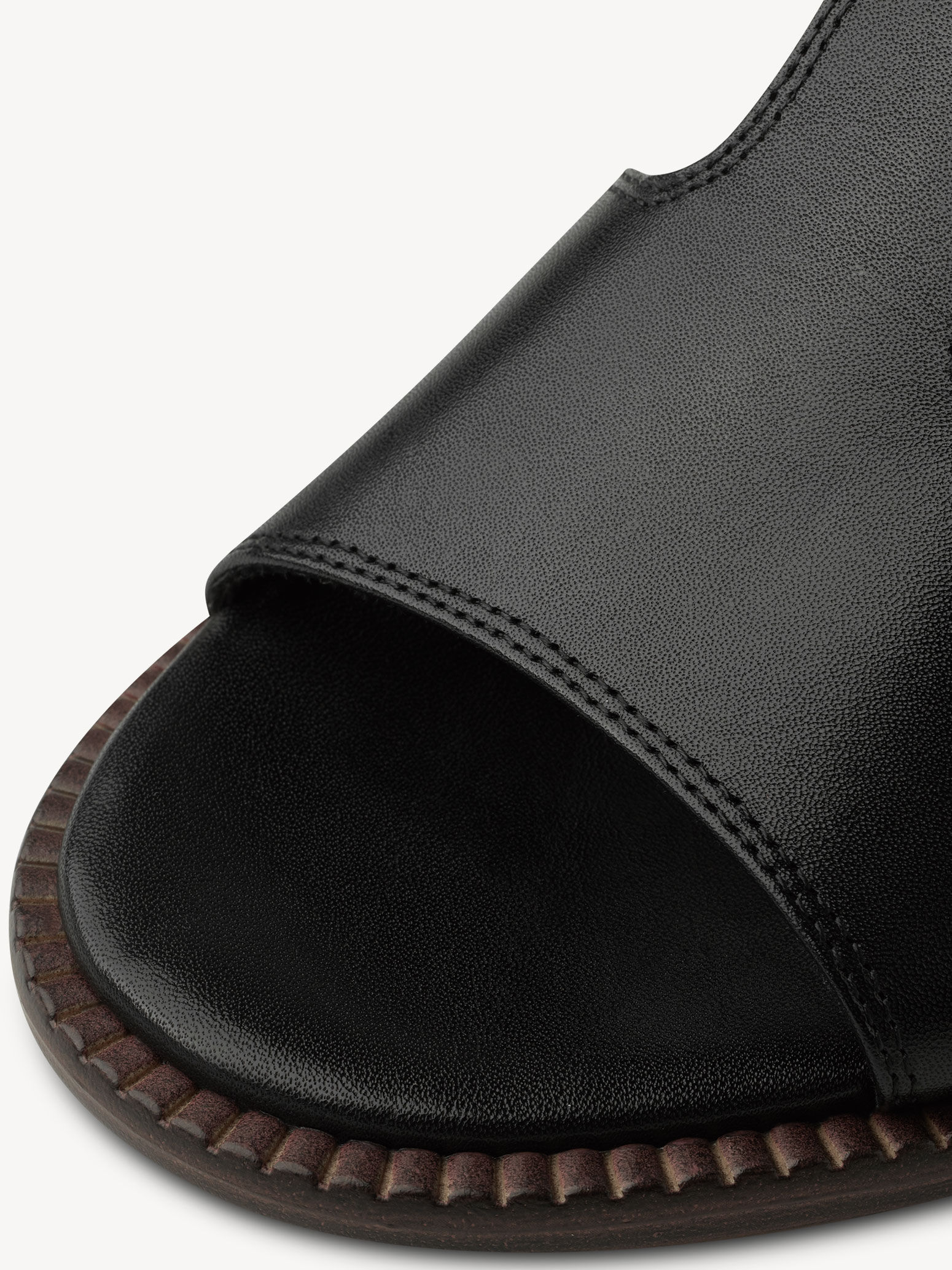 Mule en cuir - noir