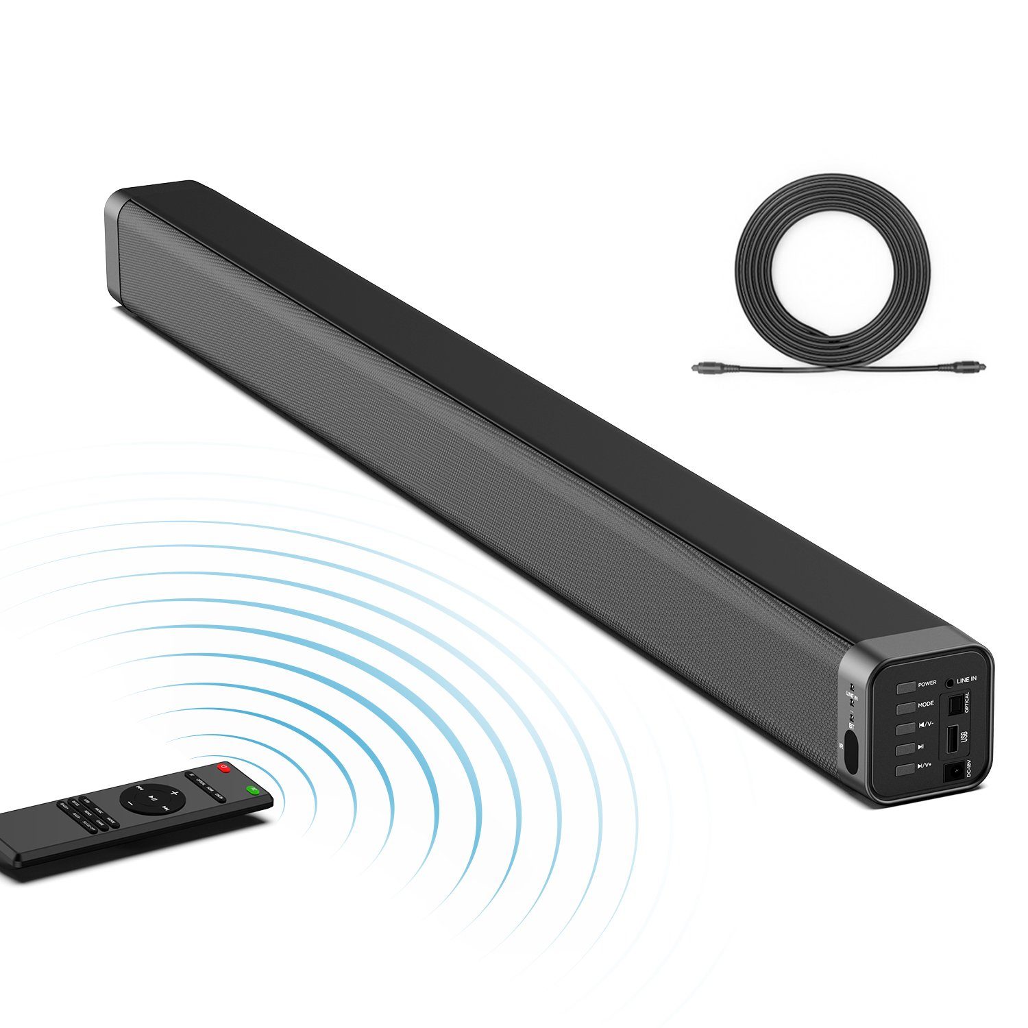 ABOX Thramono Odine I 2.0 Soundbar (80 W, 120 dB Soundsystem für Fernseher, Kraftvoller Klang, Surround Sound)