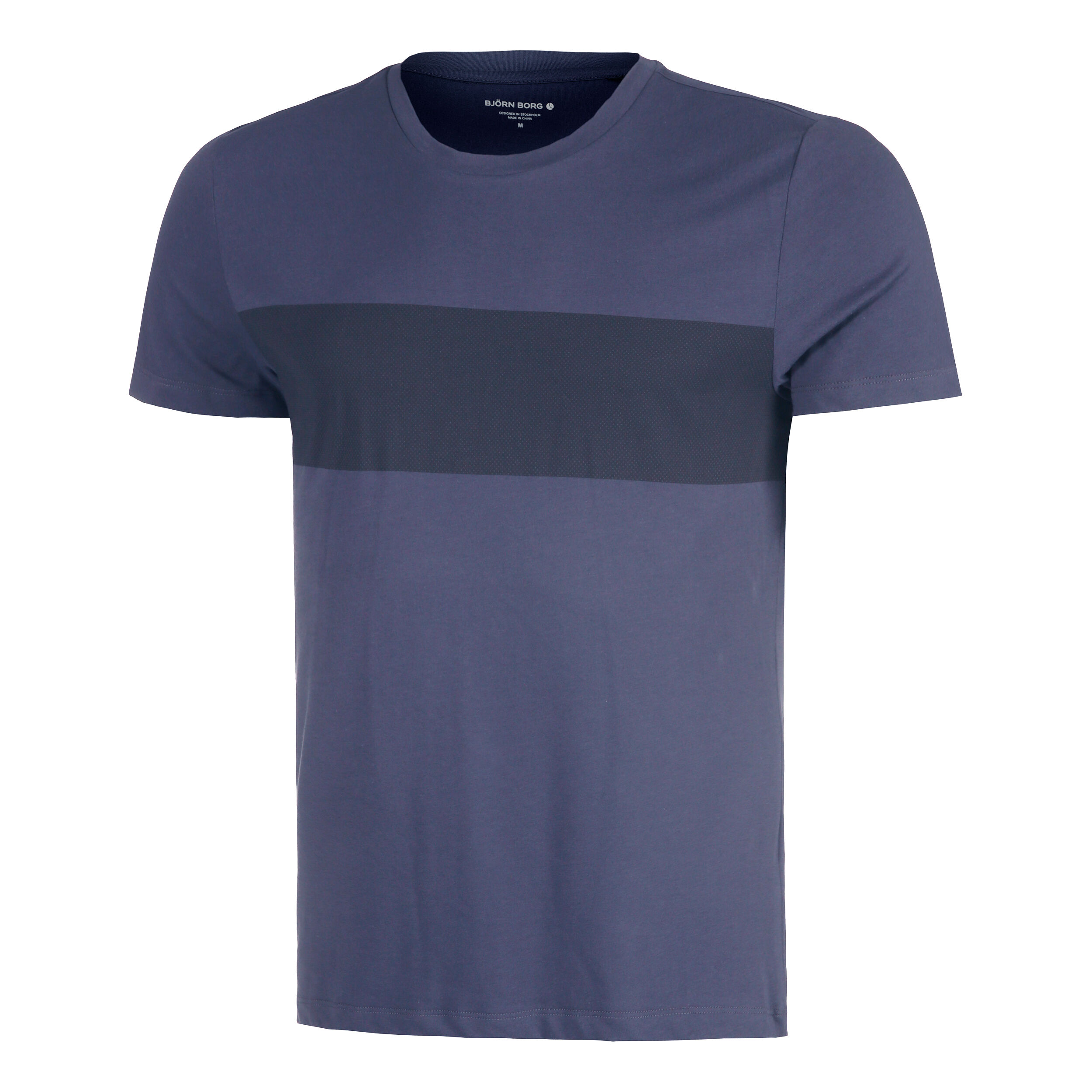 Stripe T-Shirt Herren - Blaugrau