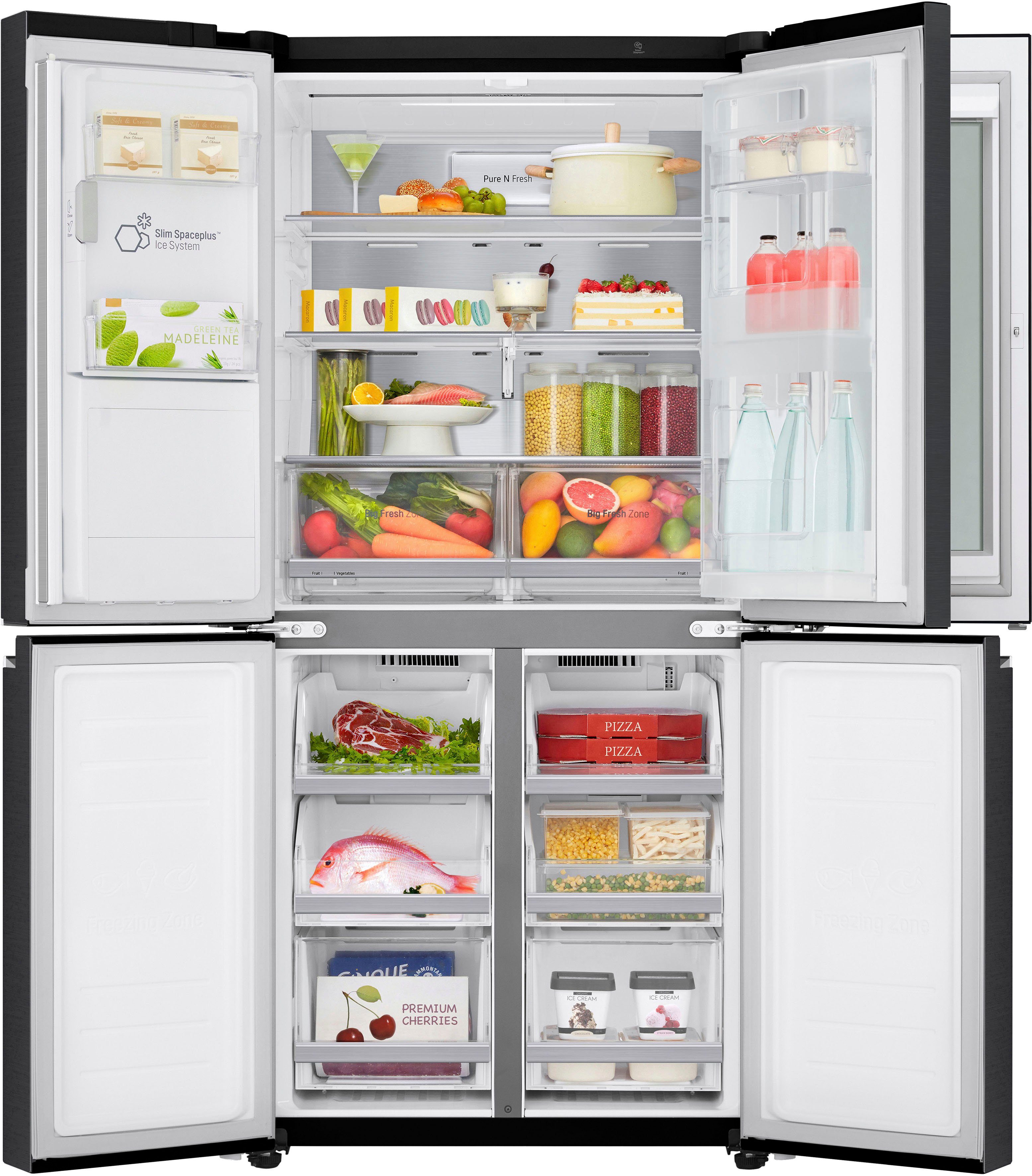LG Multi Door GMX844MC6F, 178,7 cm hoch, 83,5 cm breit, InstaView™