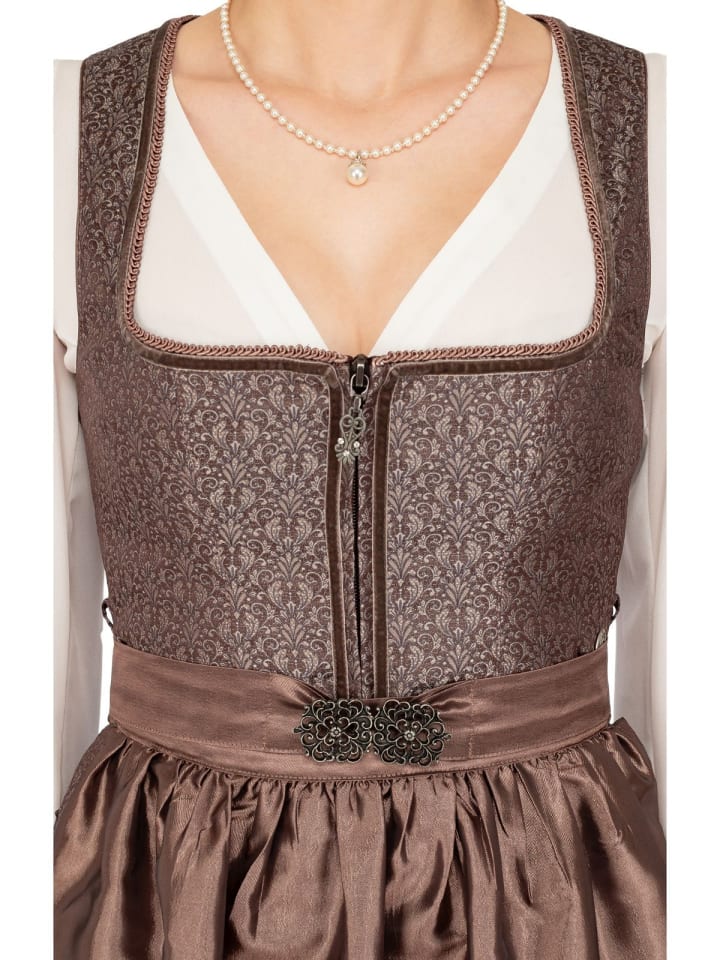MarJo Midi Dirndl DORMITZ in braun günstig kaufen