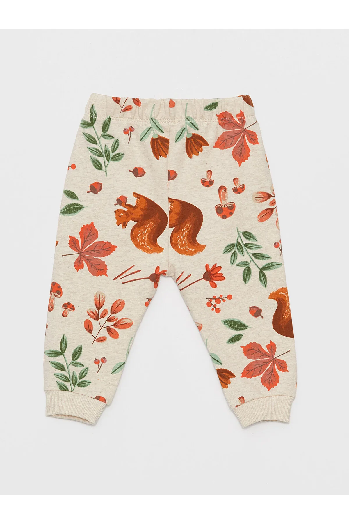 LC Waikiki  Gemustertes Sweatshirt und Hose für Babys mit Rundhalsausschnitt und langen Ärmeln, 2er-Set