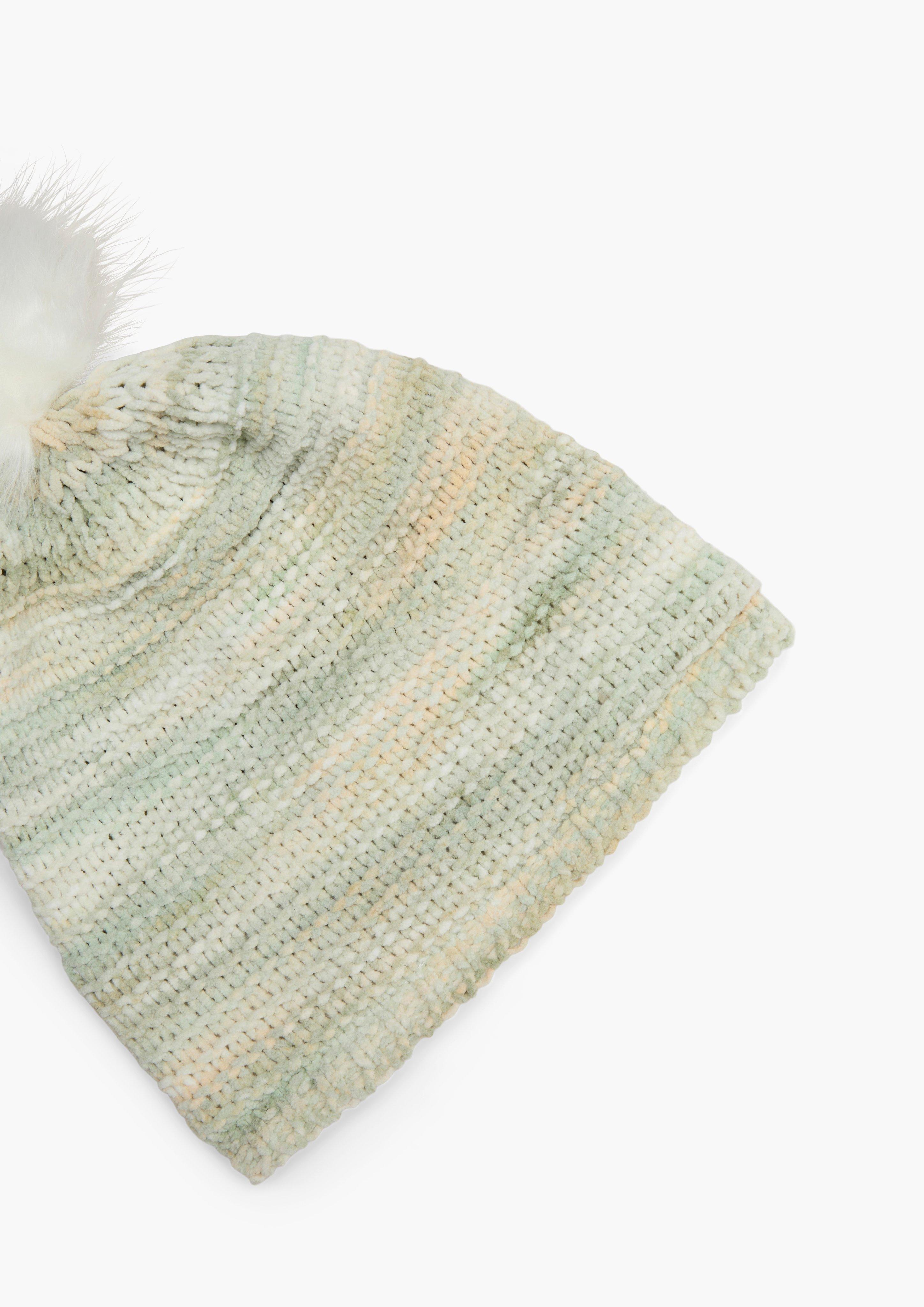 Bommelmütze mit Strickmuster  2117317-73X1