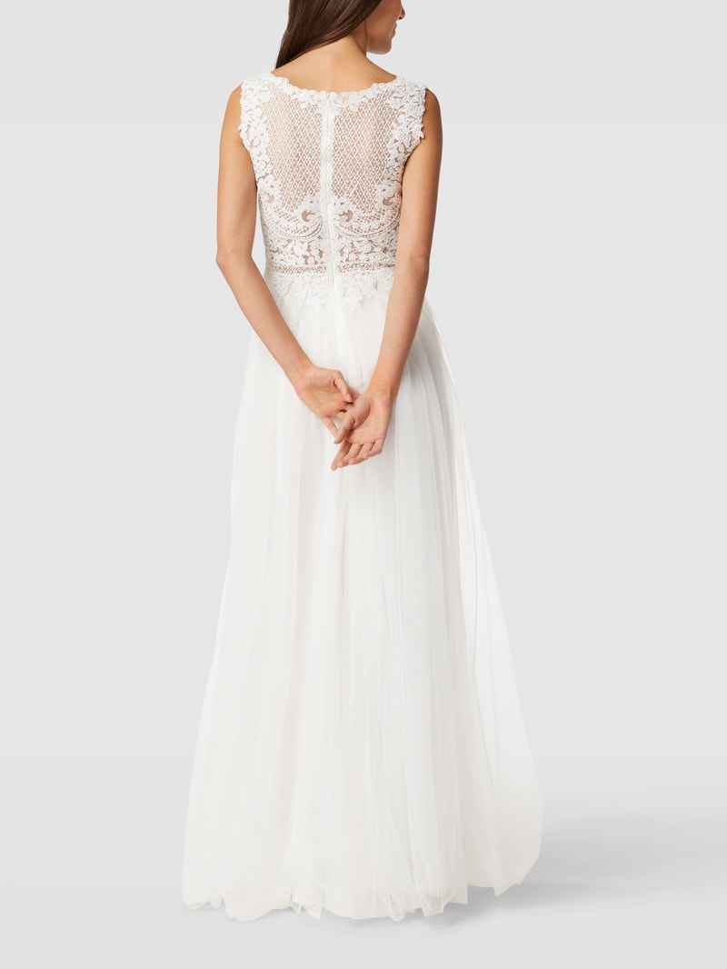 Brautkleid mit Zierbesatz in offwhite