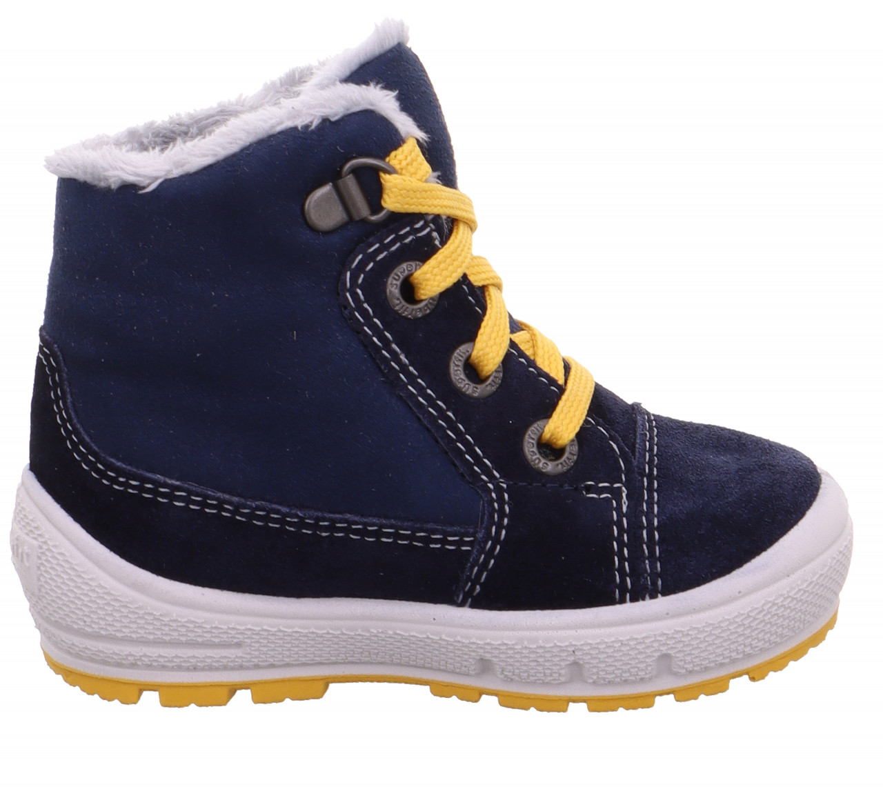 GROOVY - Blau/Gelb Boots mit Schnürung