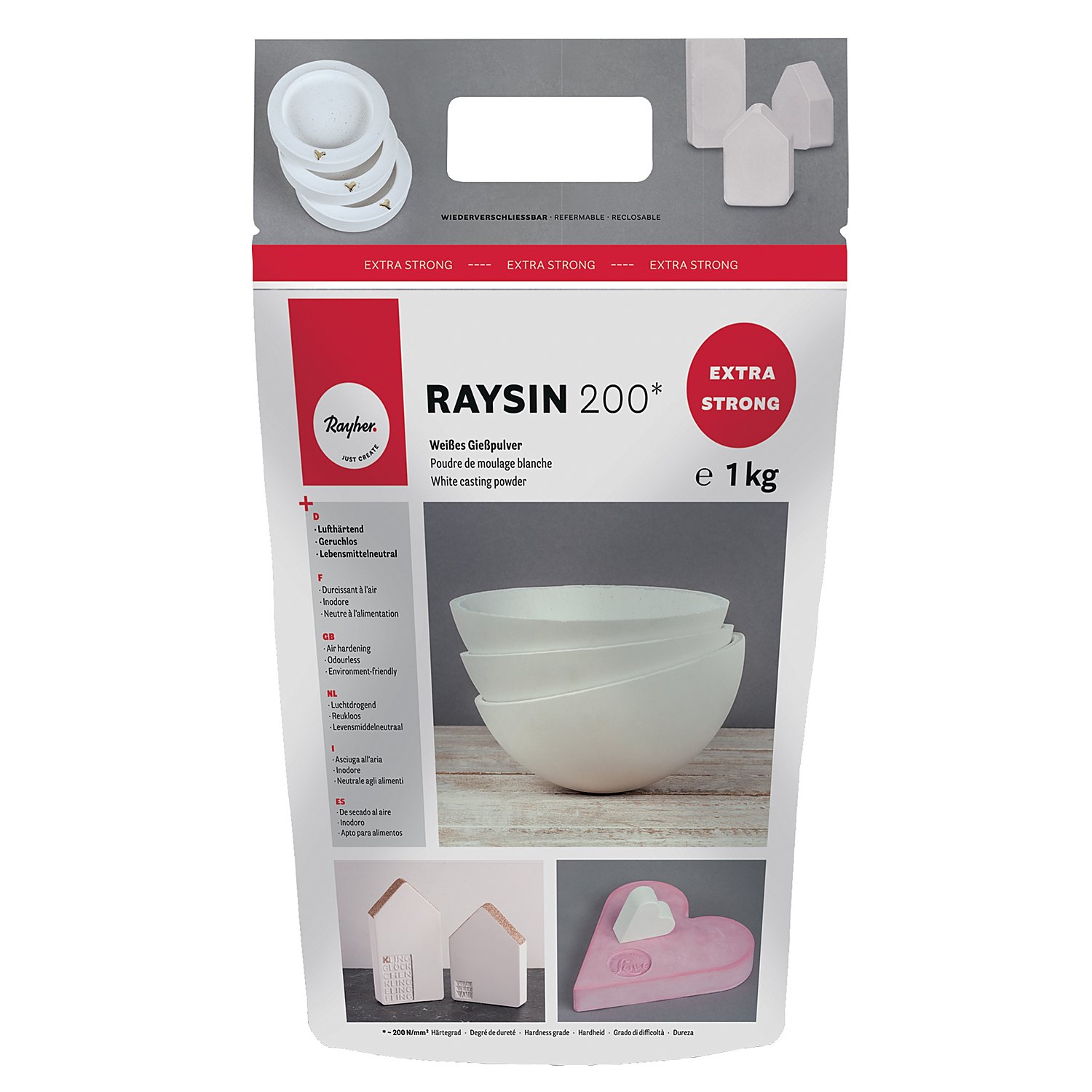 Gießpulver Raysin 200, weiß, 1 kg