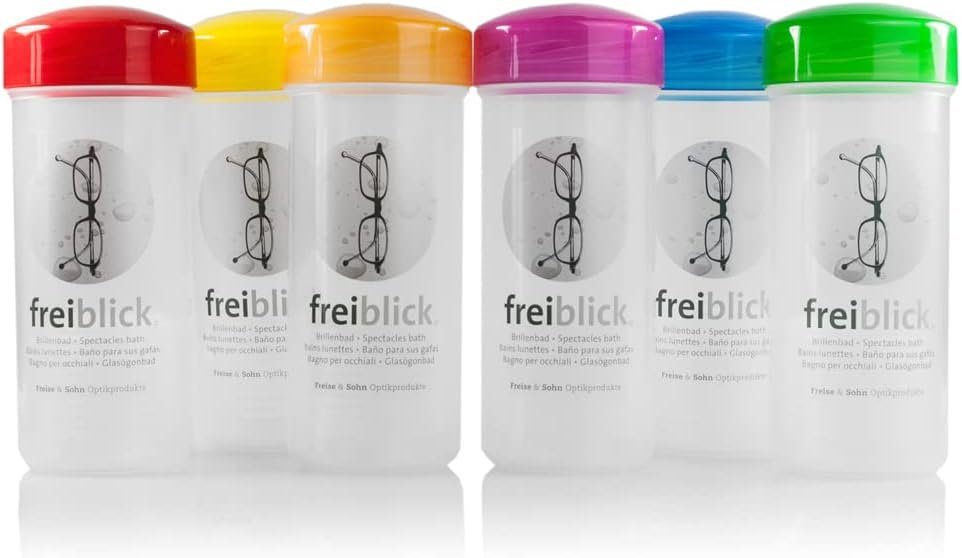 Freiblick Brillenbad Set inkl. 50ml Konzentrat & Mikrofasertuch, Reinigungskonzentrat (im Set mit 50ml Spezialreiniger & Mikrofasertuch 40x40 cm)