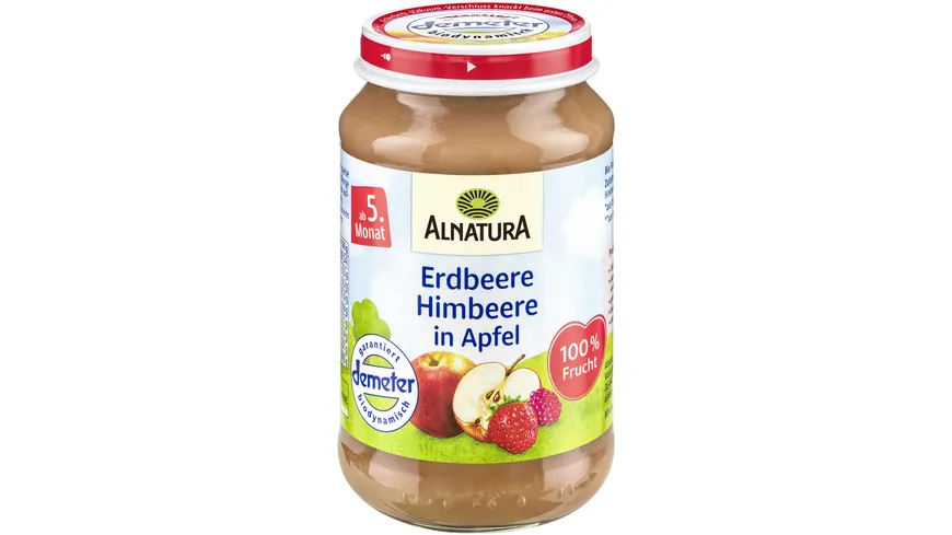 Alnatura Bio Erdbeere-Himb.-Traube-Apfel Babygläschen 190 g