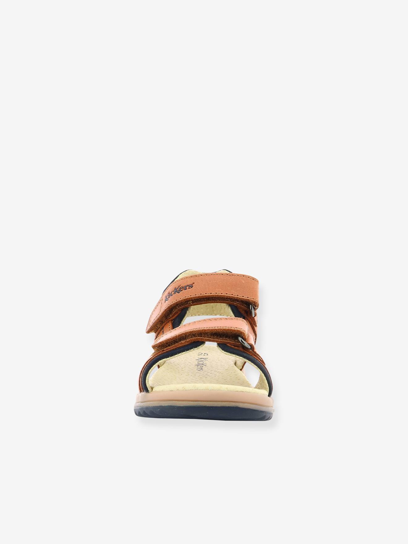 Sandales cuir garçon Platino Planet KICKERS® camel