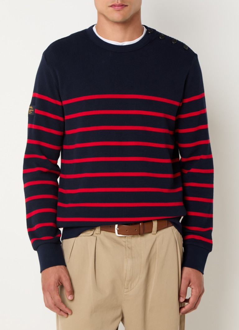 Πουλόβερ λεπτής πλέξης Ralph Lauren με ριγέ τύπωμα