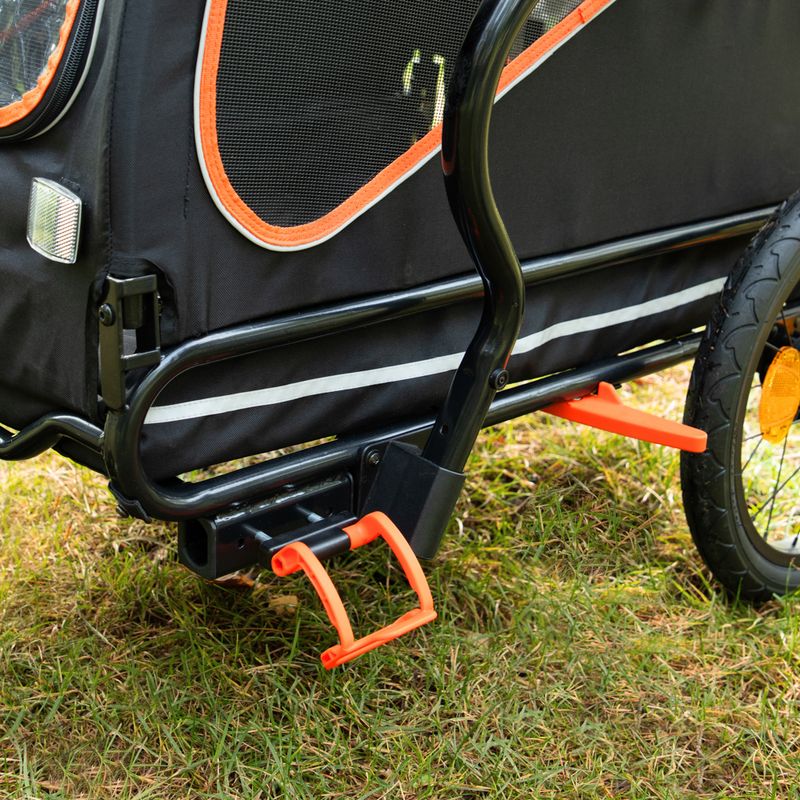 Nomad Tales Spirit Bike Trailer, ebony / tangerine