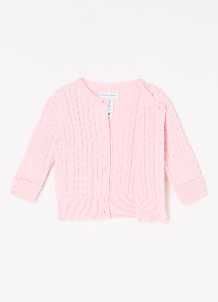 Vestă tricotată cu cabluri Ralph Lauren și logo brodat
