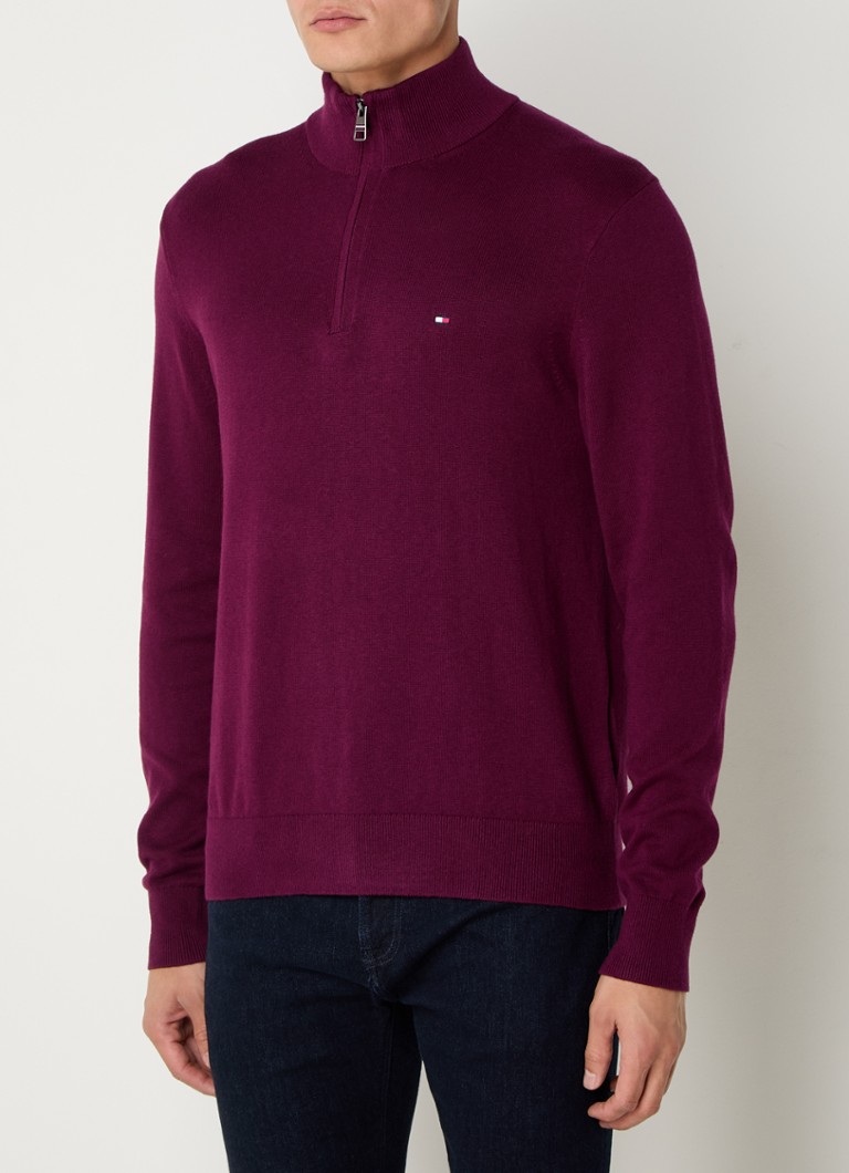Tommy Hilfiger Pima fine-knit sweater in cashmere blend with logo embroidery
