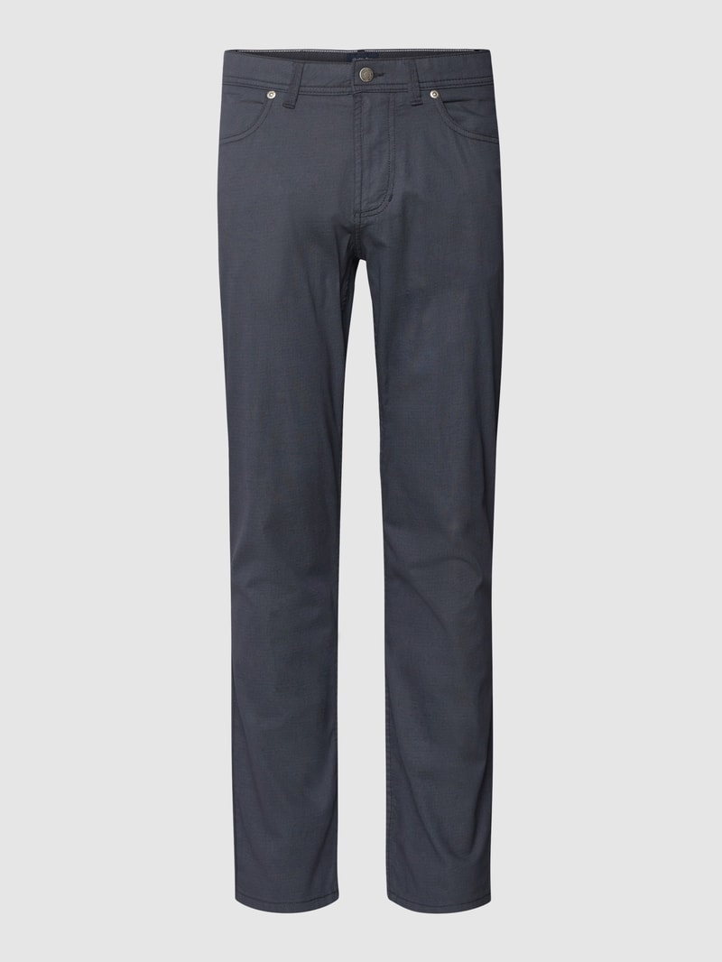 Stoffhose mit Eingrifftaschen in marineblau