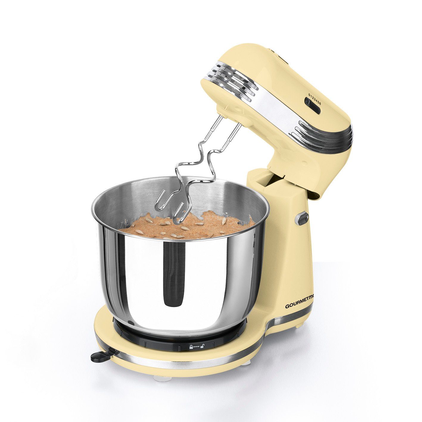 GOURMETmaxx Küchenmaschine 50er Jahre, Retro in Vanille