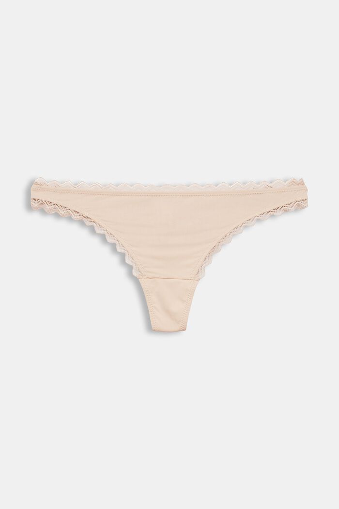 Hipster-String mit Spitzenbordüre