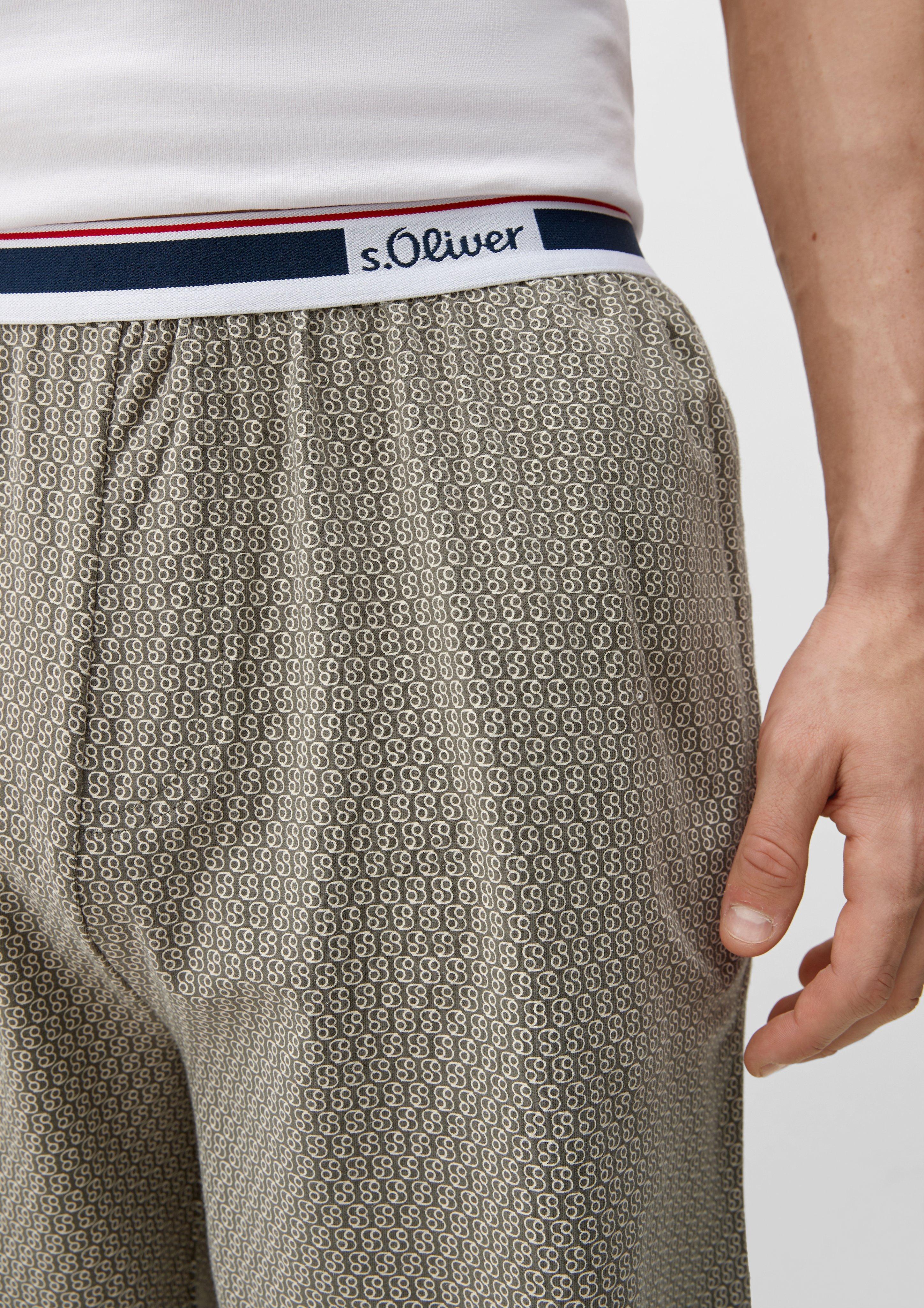 Pyjamahose mit Allover-Print  6008420-78A3