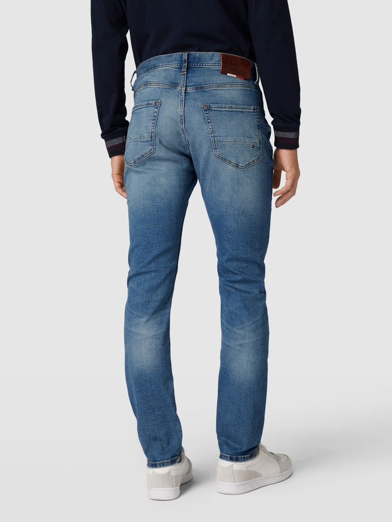 Jeans mit Label-Patch Modell 'HOUSTON' in blau