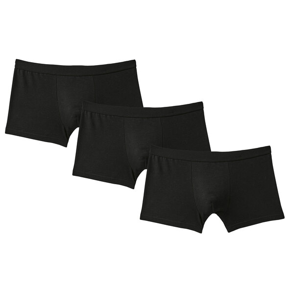 Retro-Boxershorts, schwarz, 3er Set