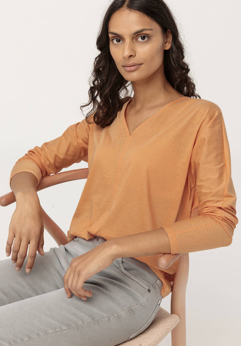 Langarm-Shirt aus reiner Bio-Baumwolle