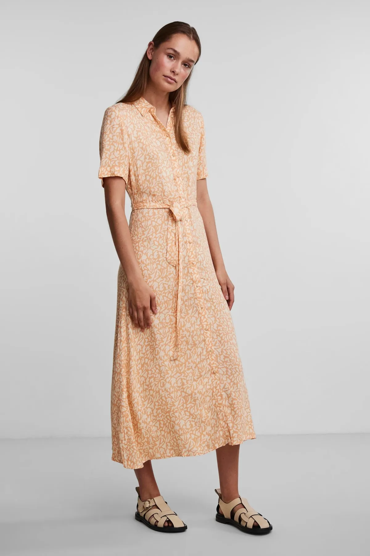 PIECES  Kleid Damen/Mädchen Peach Cobbler