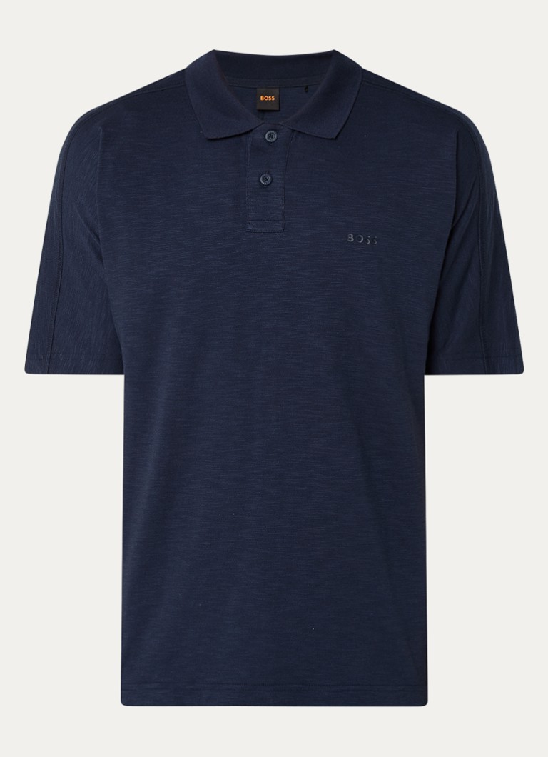 Polo HUGO BOSS de corte regular em malha com logotipo.