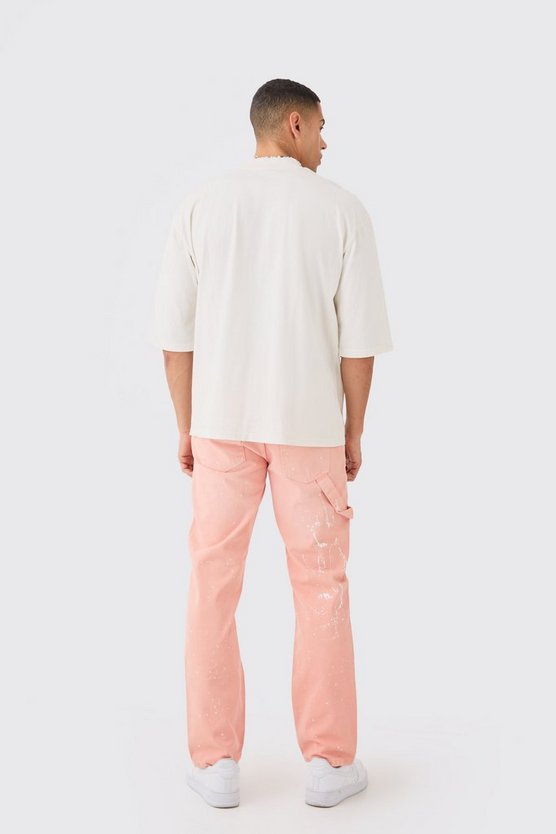 Lockere Jeans mit Farbspritzern
