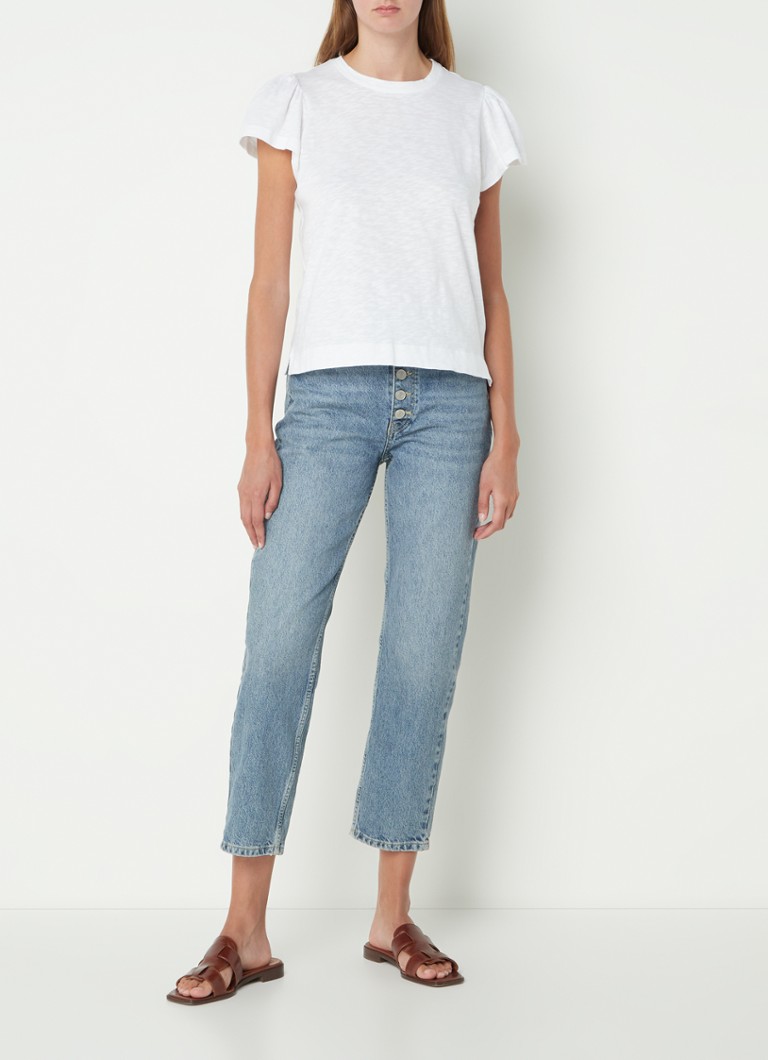 T-shirt con volant e maniche a farfalla di Whistles