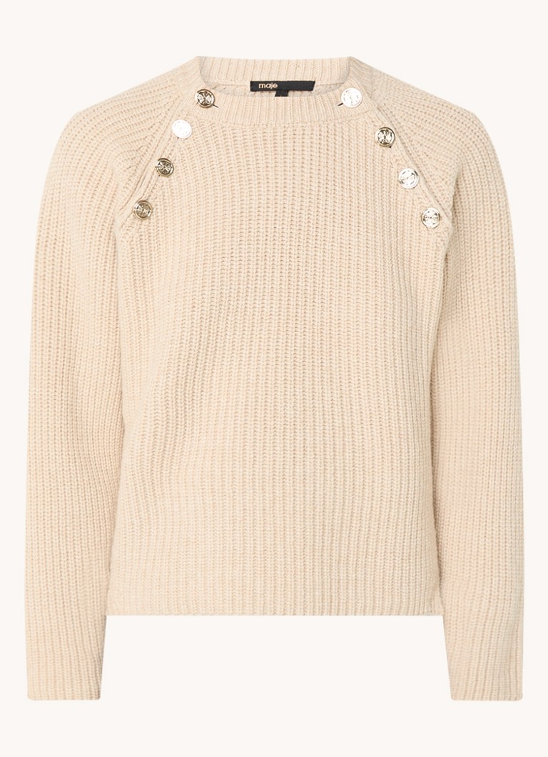 Maglione in lana a maglia grossa Maje con spacco