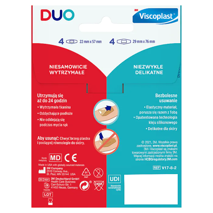 Viscoplast Duo, conjunto de pensos adesivos, 2 tamanhos