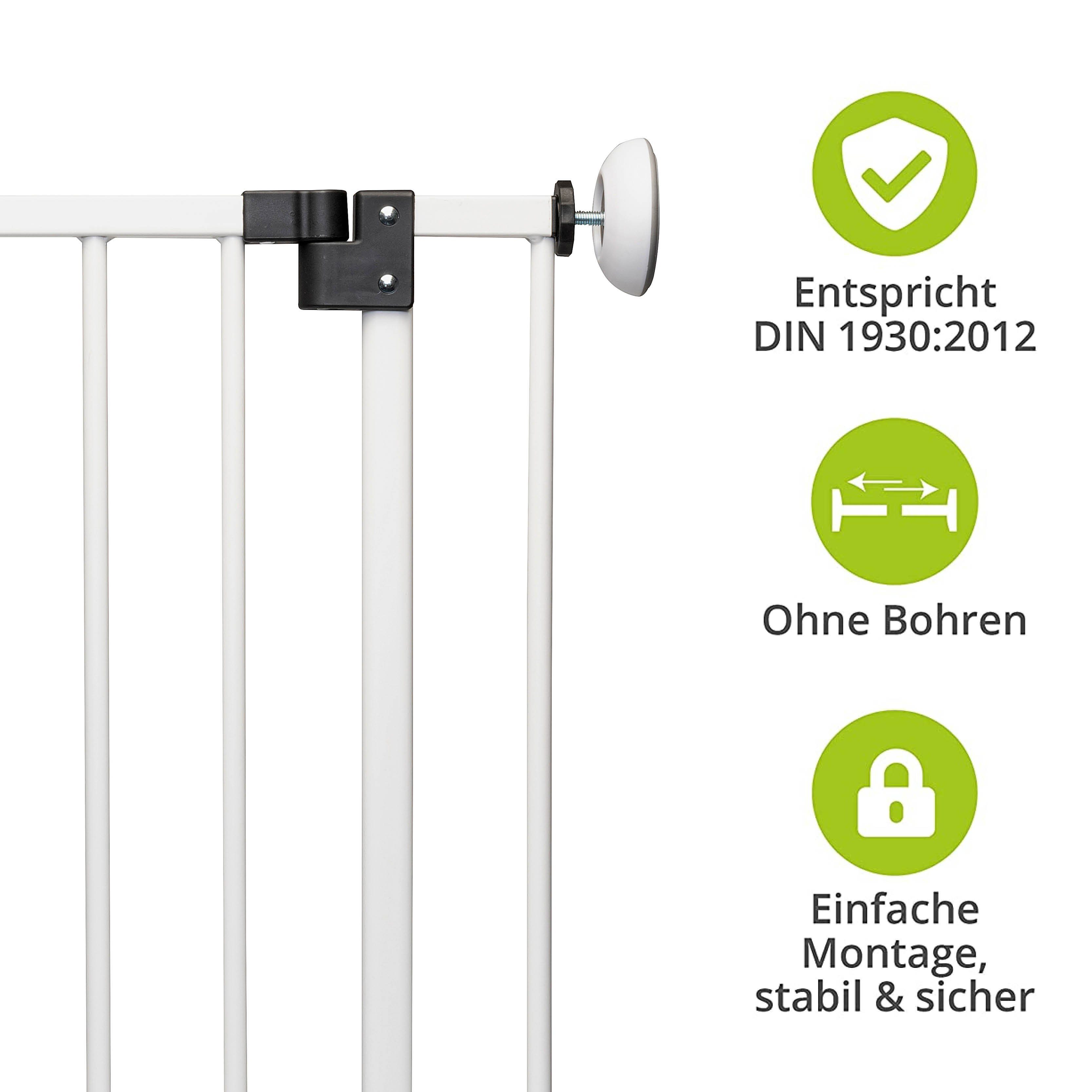 BOMI Türschutzgitter Wandschützer - Elefantenfüße für Treppengitter (2 St), Zubehör für Treppenschutzgitter zum Klemmen - Ohne Bohren - Rutschfest - Zusätzliche Stabilität