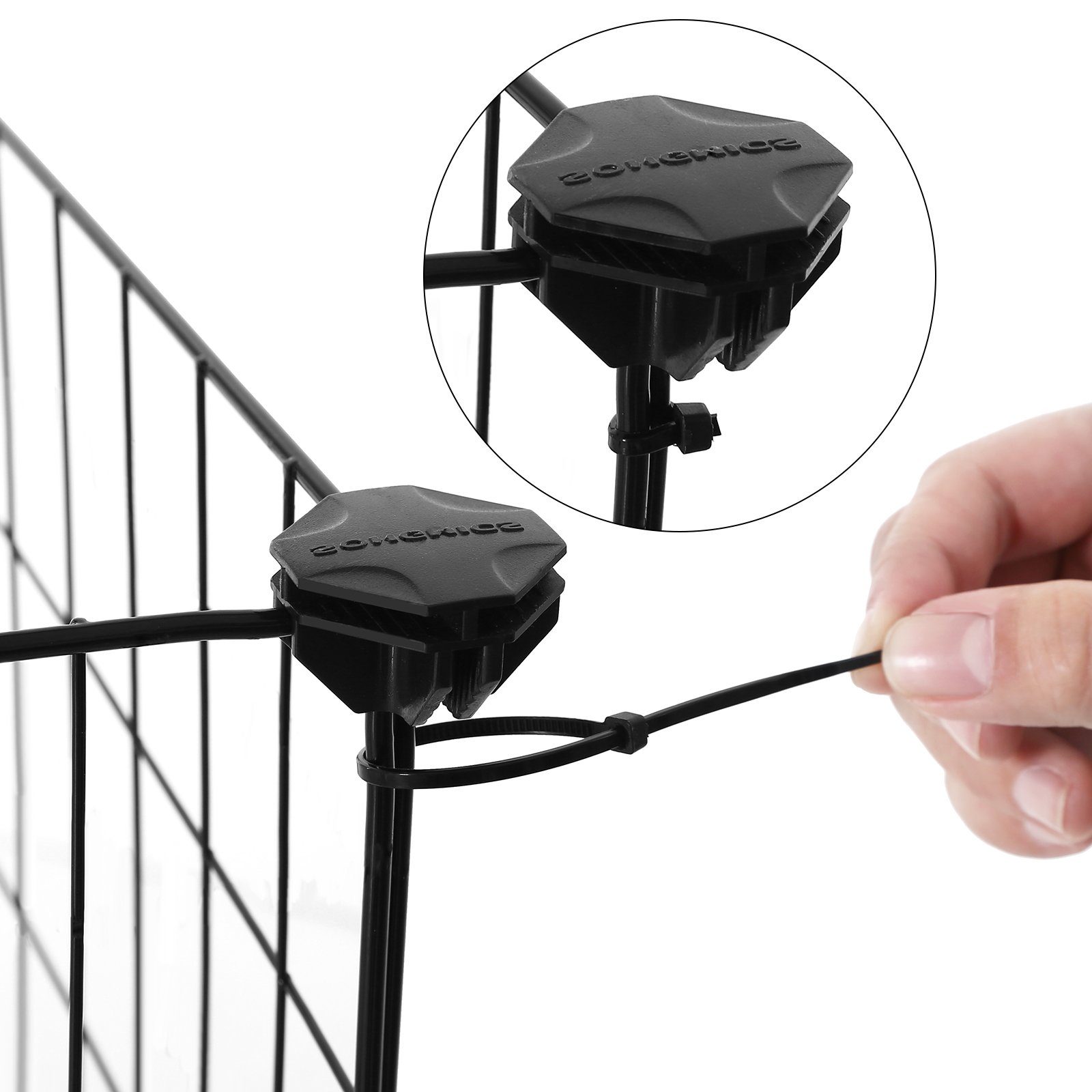 SONGMICS Kleintierkäfig, 2 separate Bereiche, mit Boden aus Gewebe, 3 Türen