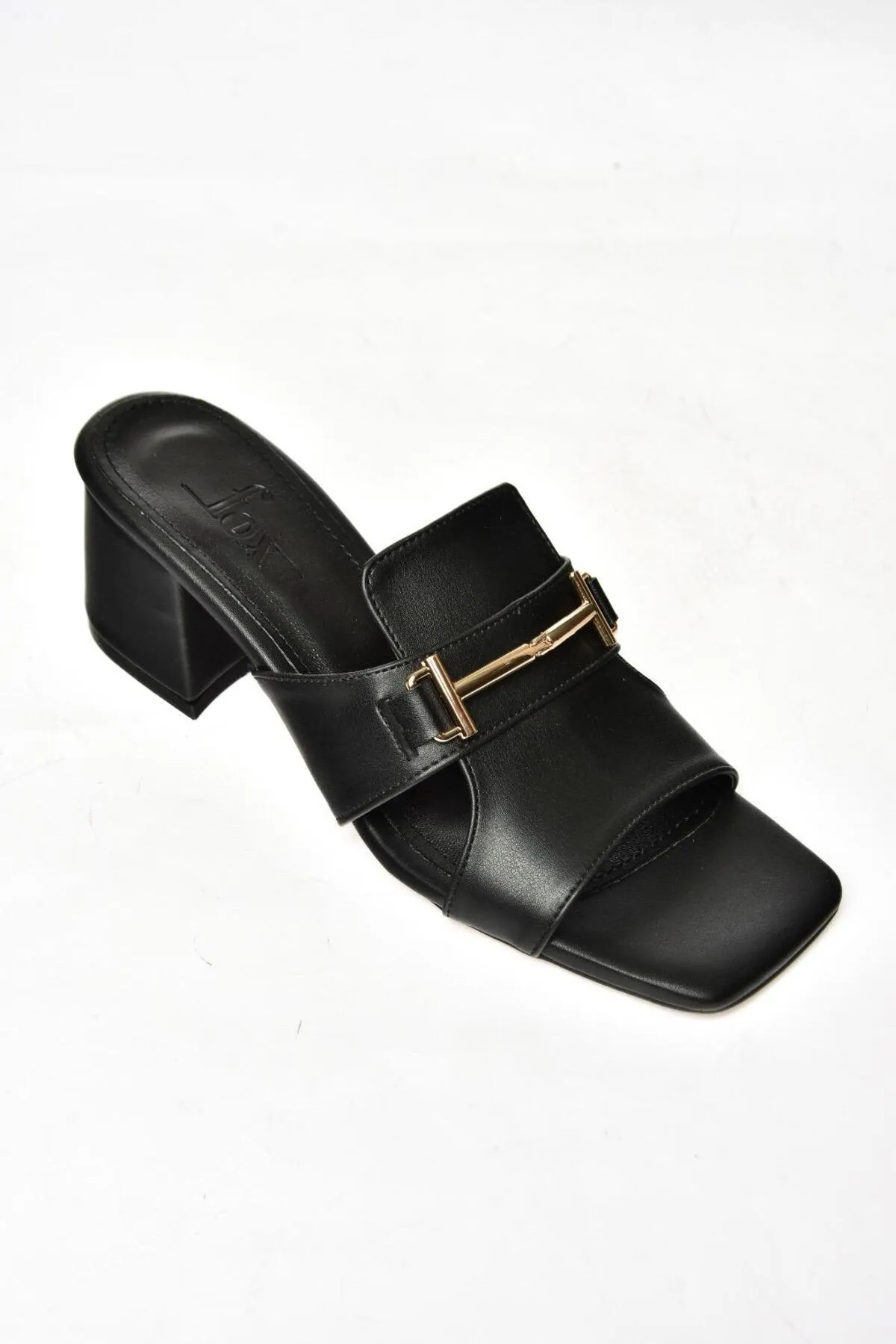 Fox Shoes  Pantolette - Schwarz - Blockabsatz