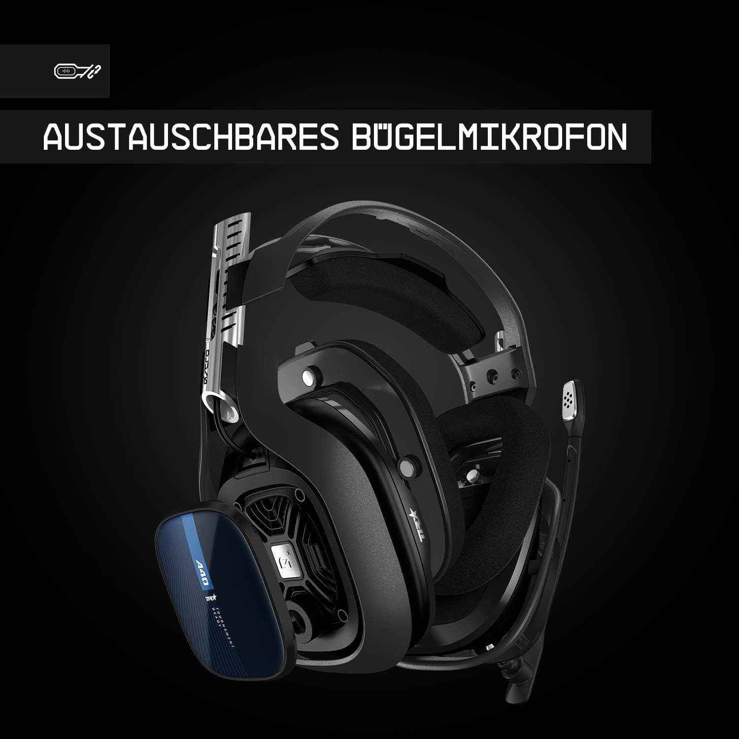 ASTRO A40 TR Dolby ATMOS für PS5, PS4, Switch, PC, Mac Gaming-Headset (Rauschunterdrückung, Lautstärkeregelung Mikrofon, Biegsames Mikrofon, Abnehmbares Mikrofon, kabelgebunden, 3m Kabel)