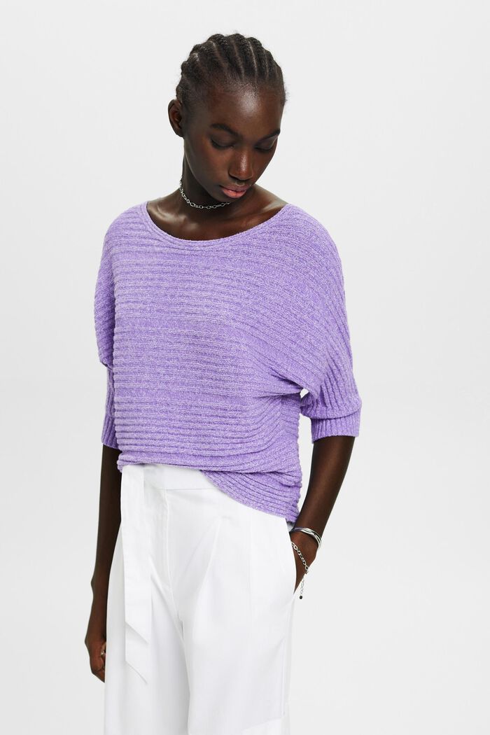 Kurzarm-Pullover aus Strukturstrick