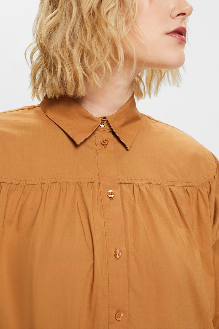 Hemdblusenkleid mit Bindegürtel, 100 % Baumwolle