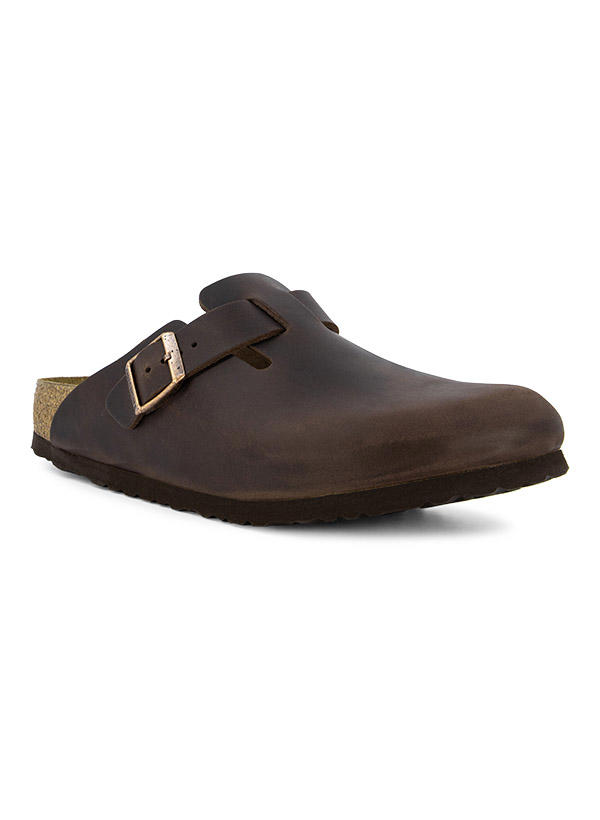 BIRKENSTOCK, Pantoffeln, Nubukleder geölt, Schmale Passform, habana