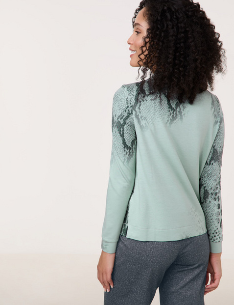 Langarmshirt mit Lurex-Details