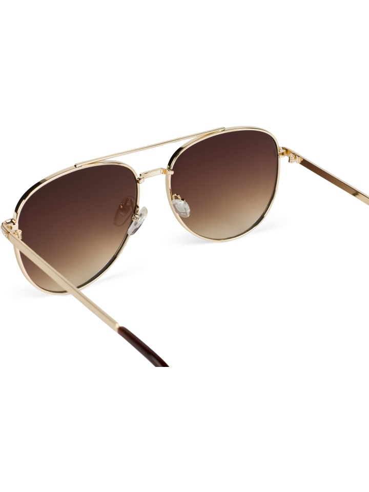 styleBREAKER Piloten Sonnenbrille in Gold / Braun Verlauf günstig kaufen onesize