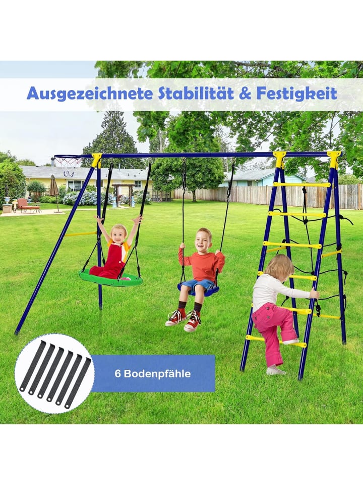 COSTWAY 5-in-1 Schaukelset in Blau günstig kaufen onesize