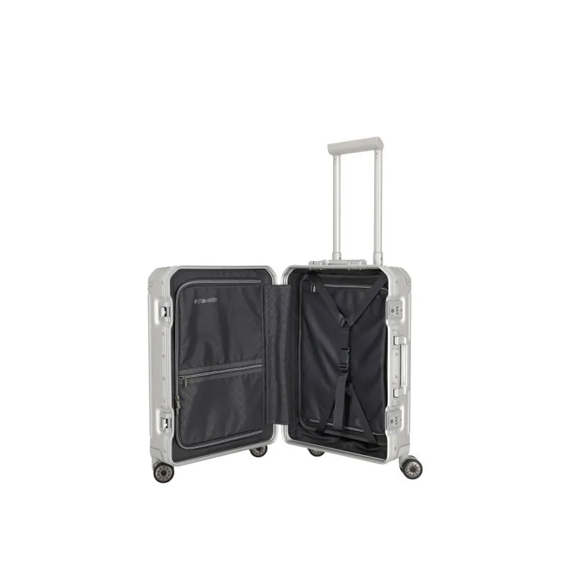 Travelite NEXT Trolley S mit 4 Rollen (55cm) - Silber