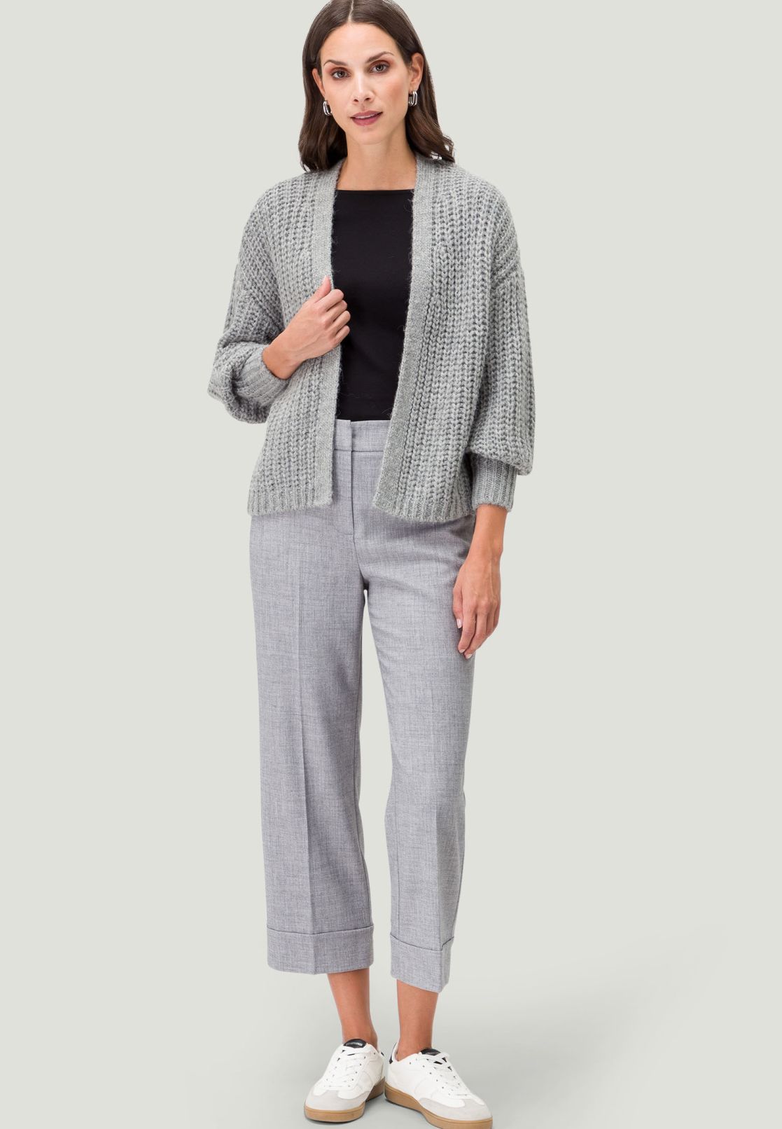 Grobstrickjacke offener Style