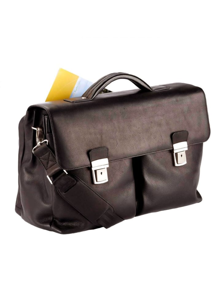 Dermata Aktentasche Leder 43 cm Laptopfach in braun günstig kaufen onesize