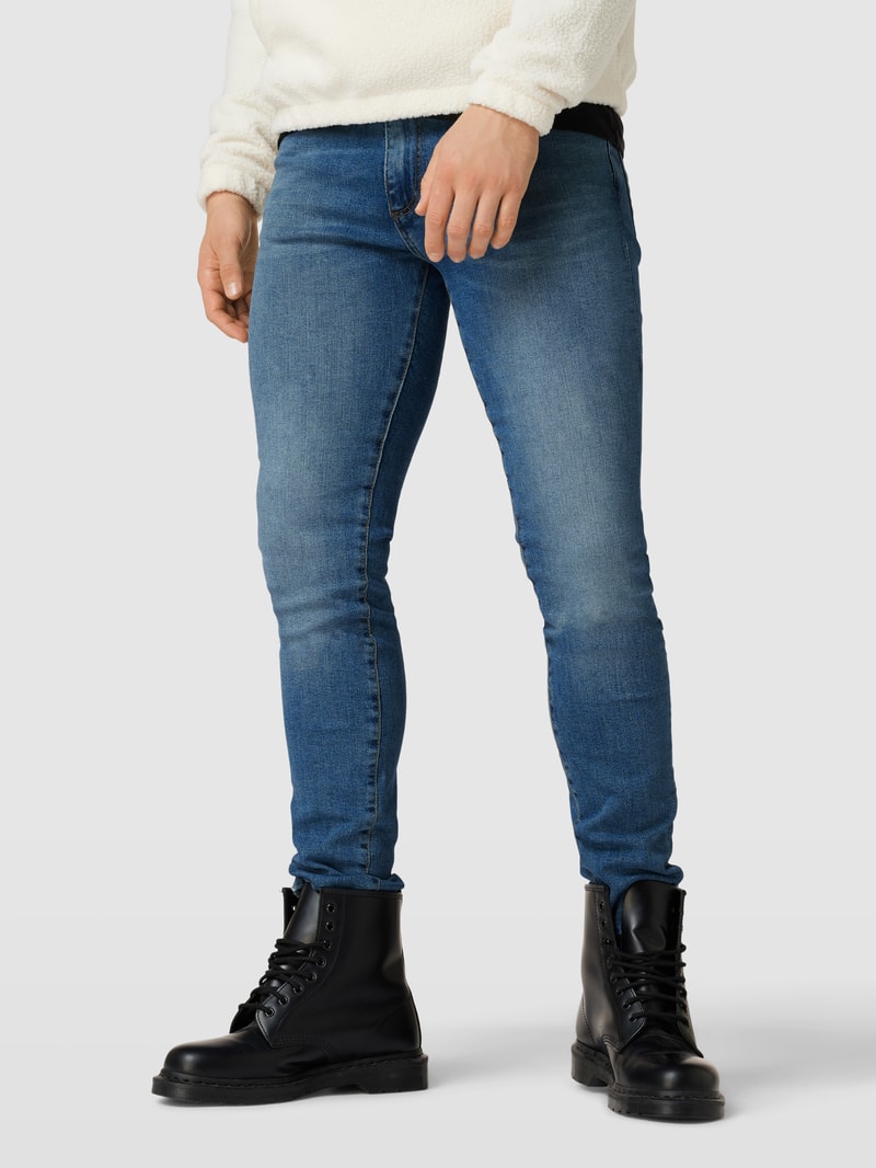 Skinny Fit Jeans im 5-Pocket-Design Modell 'LIGHTBLUE' in hellblau