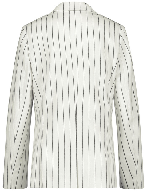 Gestreifter Blazer mit Leinenanteil