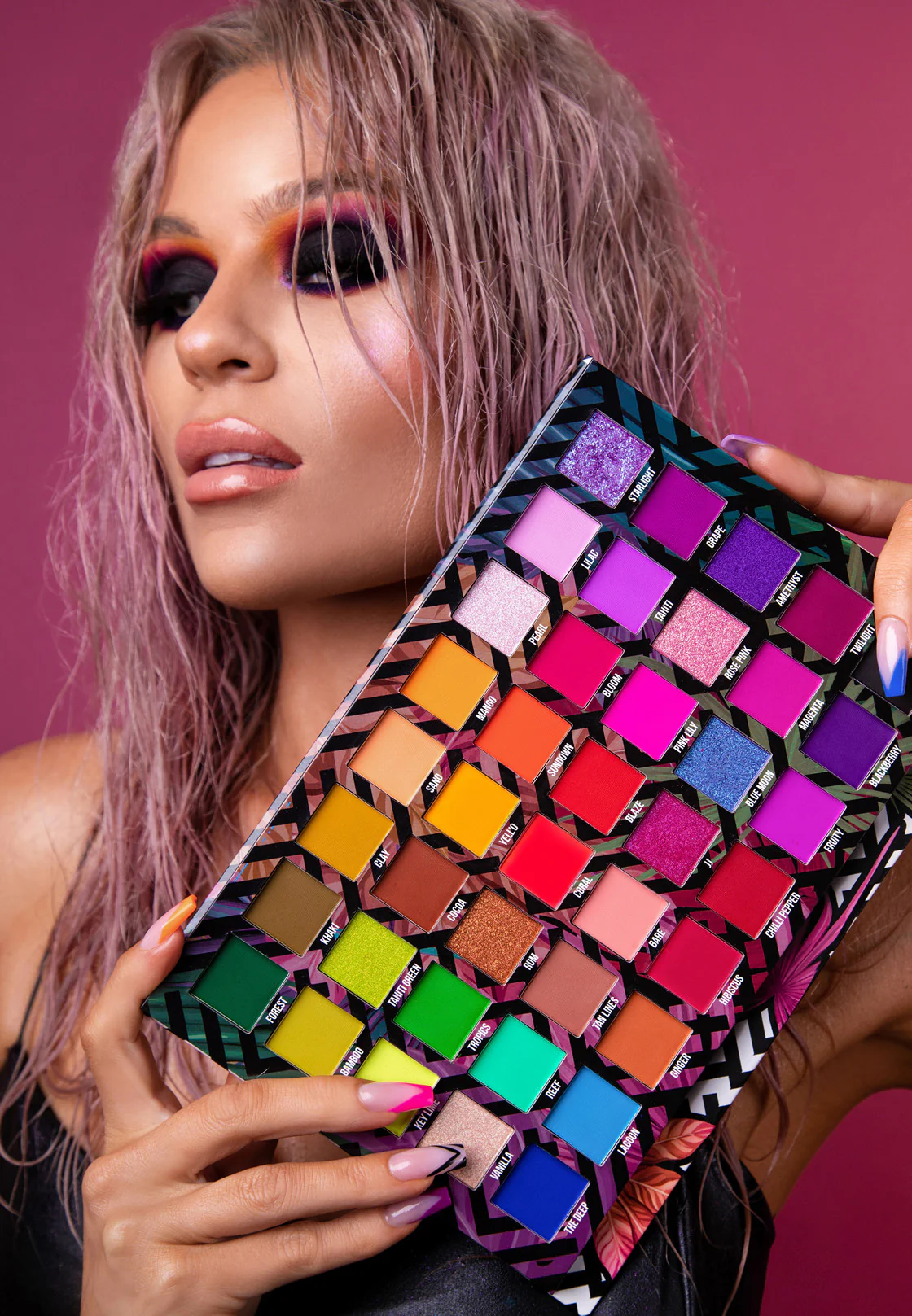 Bperfect Eyes X Stacey Marie Carnival III Love Tahiti Palette - Παλέτα σκιών ματιών, Συμπαγής σκιά ματιών
